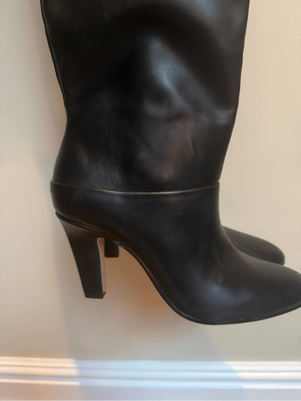 Call It Spring Black Over-the-Knee High Heel Boots Size 7